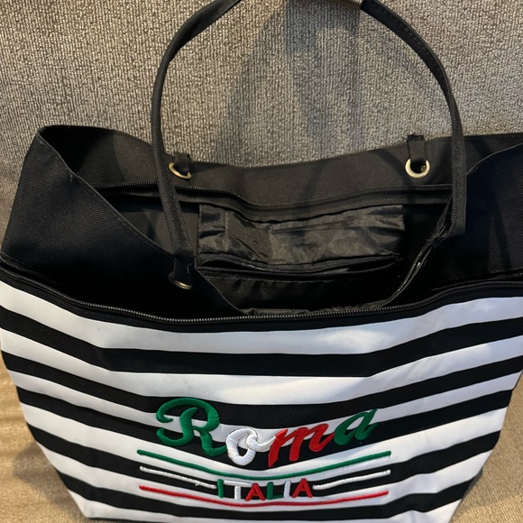CE tote bag embroidered Roma Italia - Picture 3 of 7